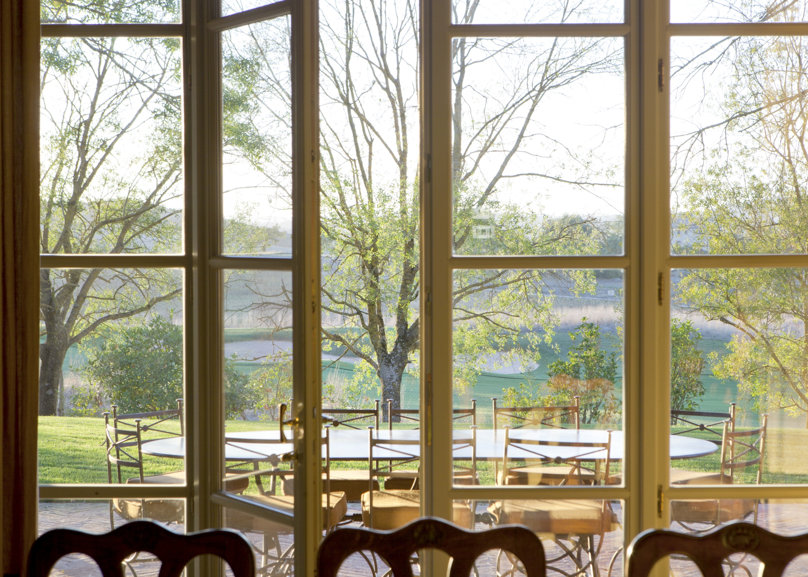 View through the windows of Casa Biondi, Tuscany