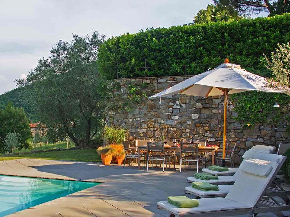 Swimming pool at villa Casale di Fiesole in Tuscany
