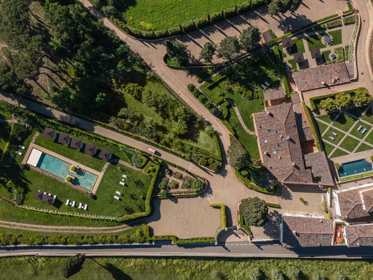 An aerial view of Castel_Botticelli.