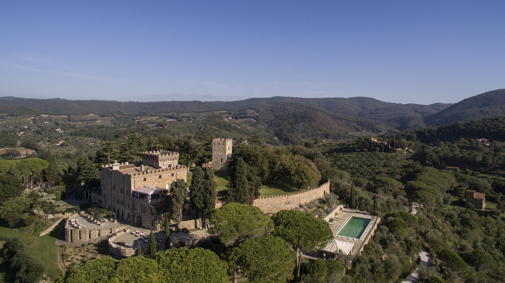 Aerial image of Castello di Segalari, Tuscany