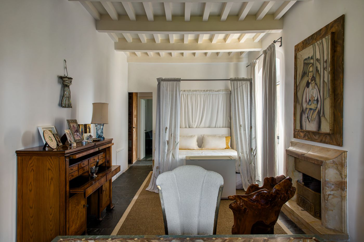 Bedroom 1 at Castello Segalari in Tuscany