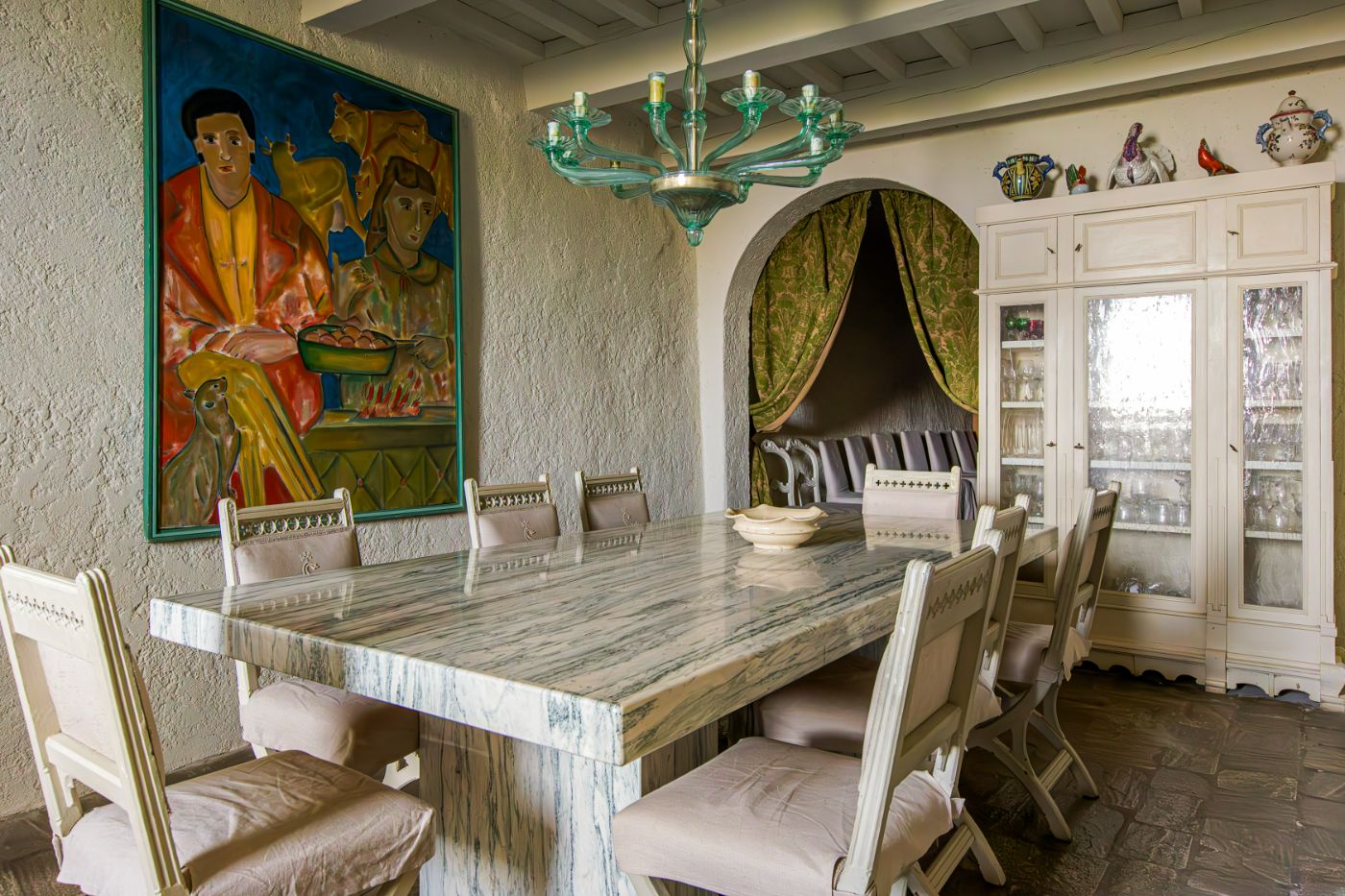 Dining Room at Castello Segalari in Tuscany