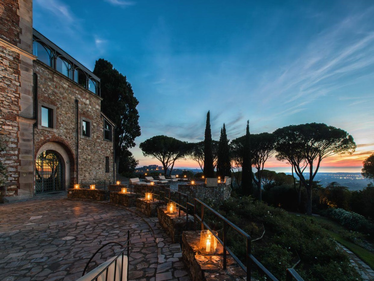 Evening Exterior at Castello Segalari in Tuscany