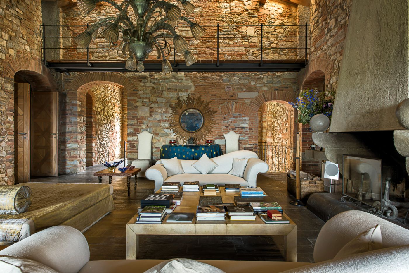 Living Room at Castello Segalari in Tuscany