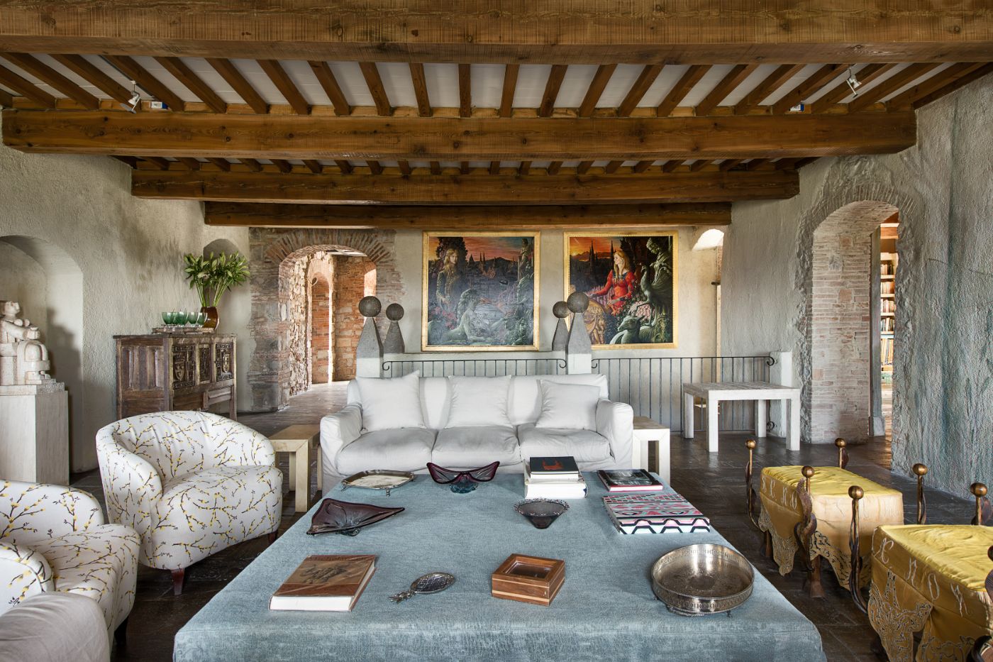 Living Room at Castello Segalari in Tuscany
