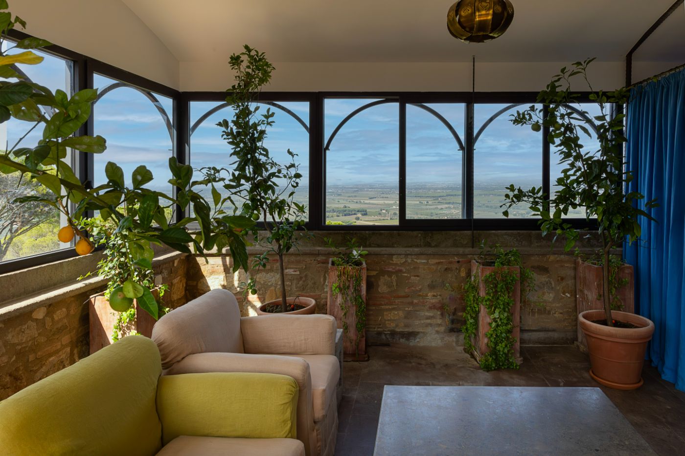 Sitting Room at Castello Segalari in Tuscany
