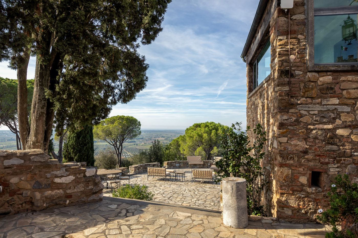 Terrace View at Castello Segalari in Tuscany