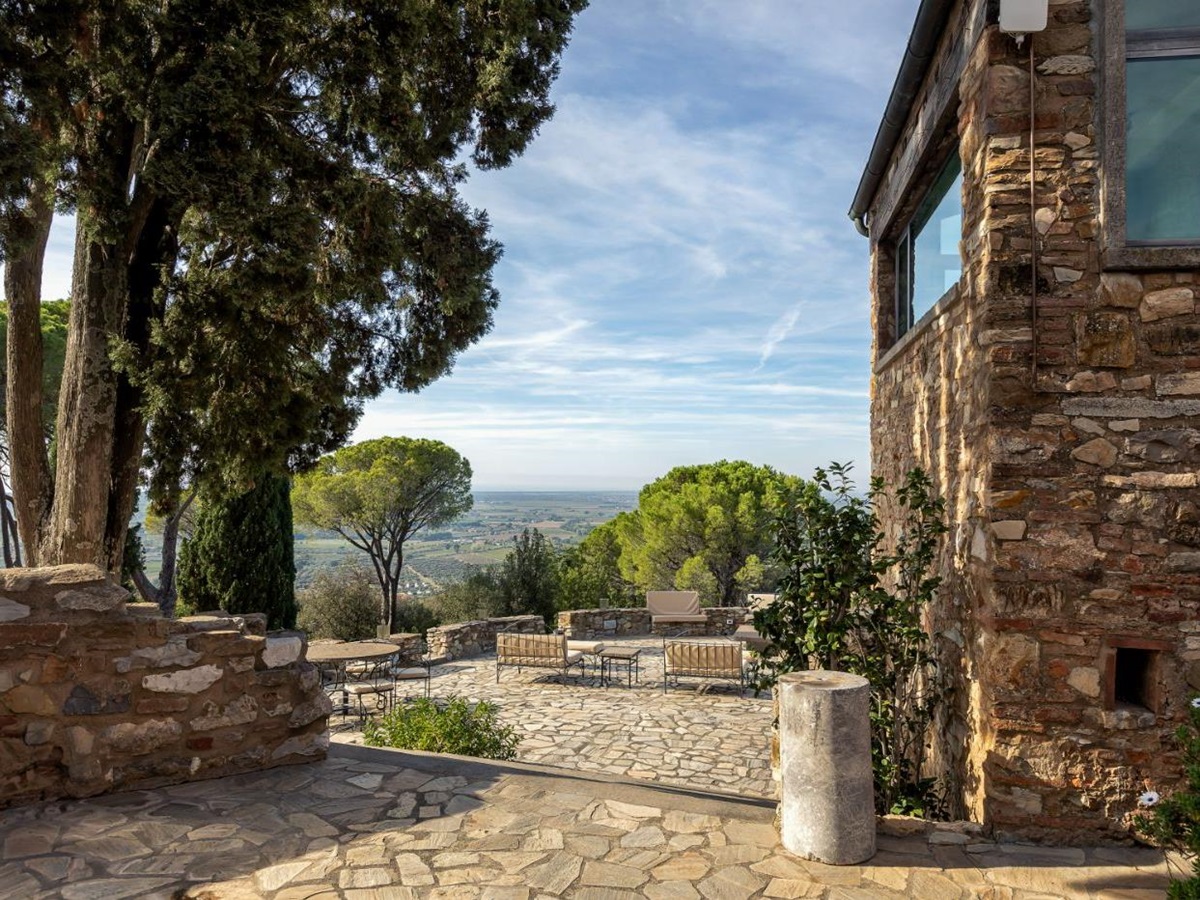 Terrace View at Castello Segalari in Tuscany