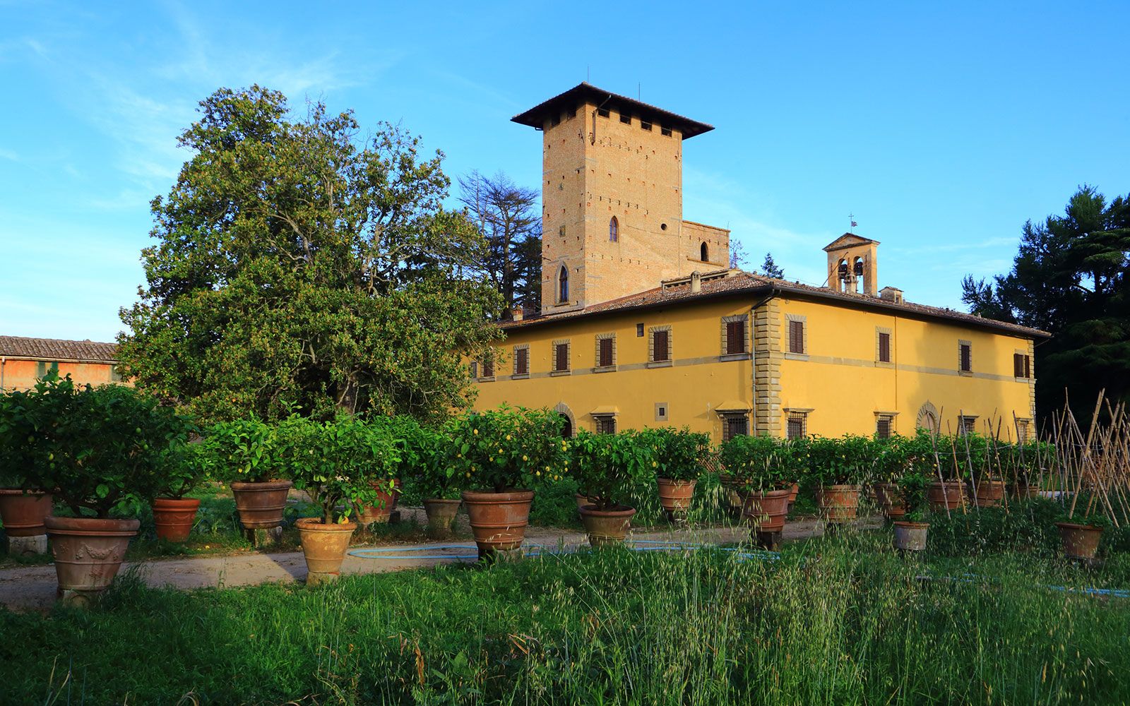 Exterior Gardens at Castello San Lorenzo in Tuscany