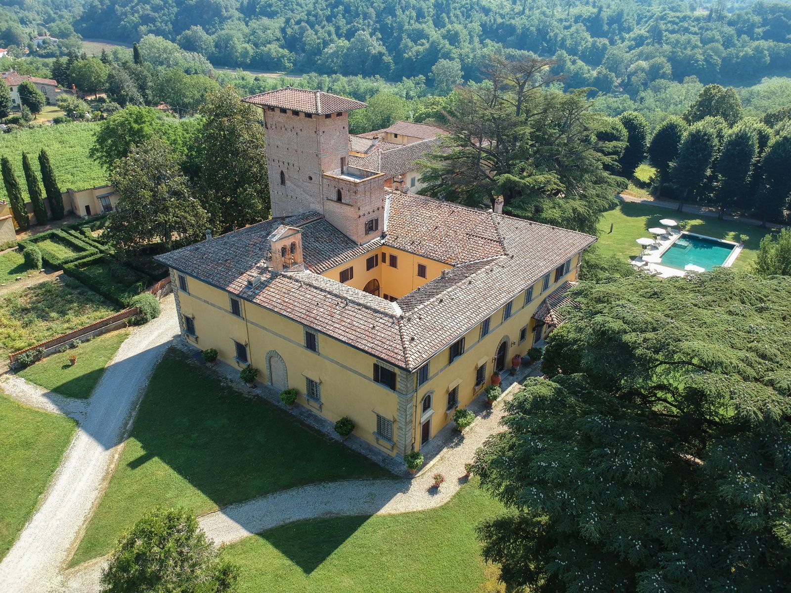 Full Exterior of Castello San Lorenzo in Tuscany