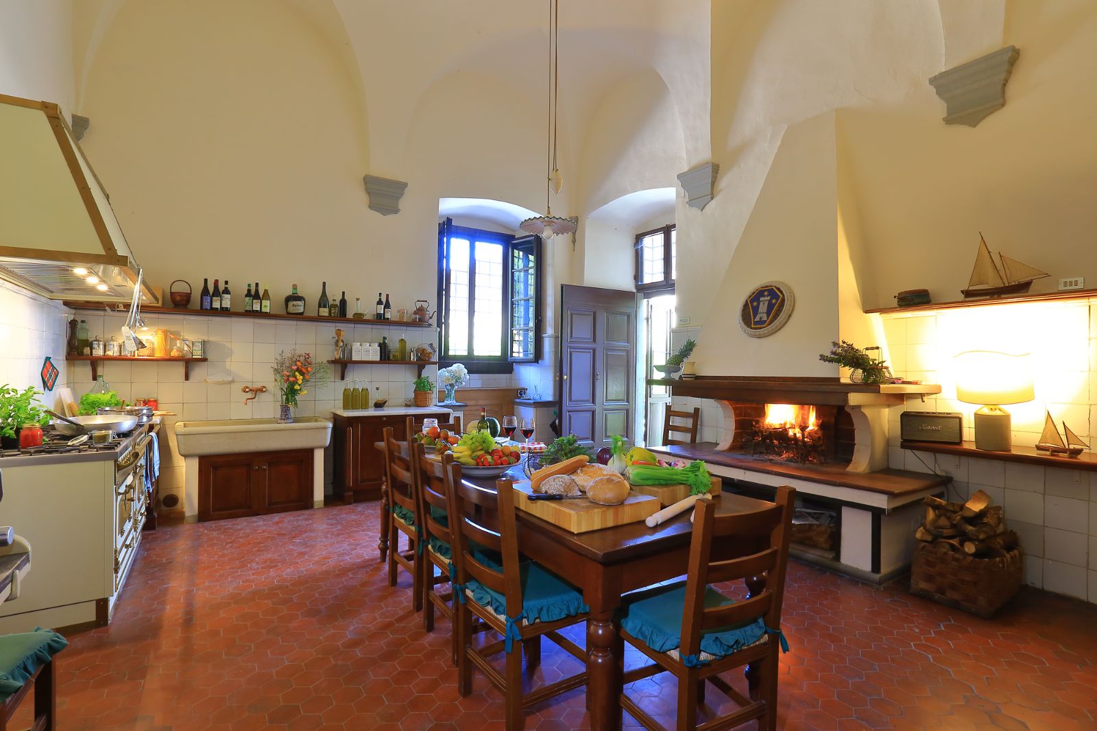 Kitchen at Castello San Lorenzo in Tuscany