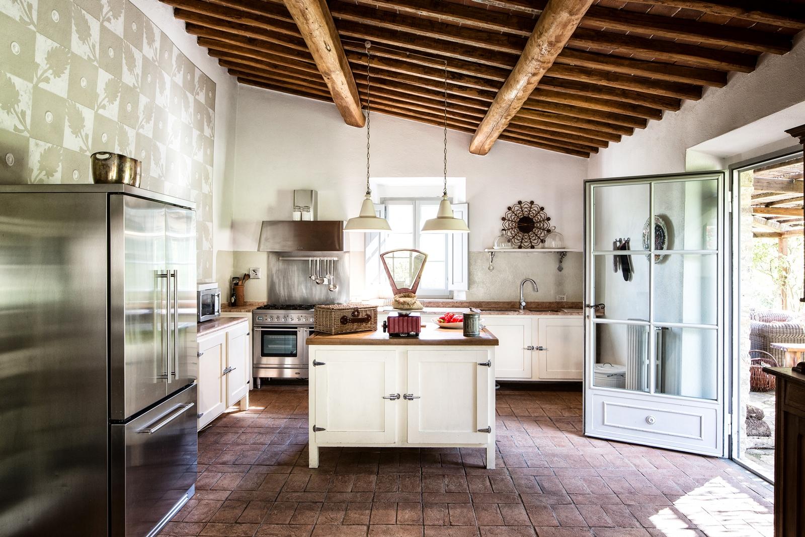 The kitchen of Il Prato di Vignamaggio, Chianti, Tuscany