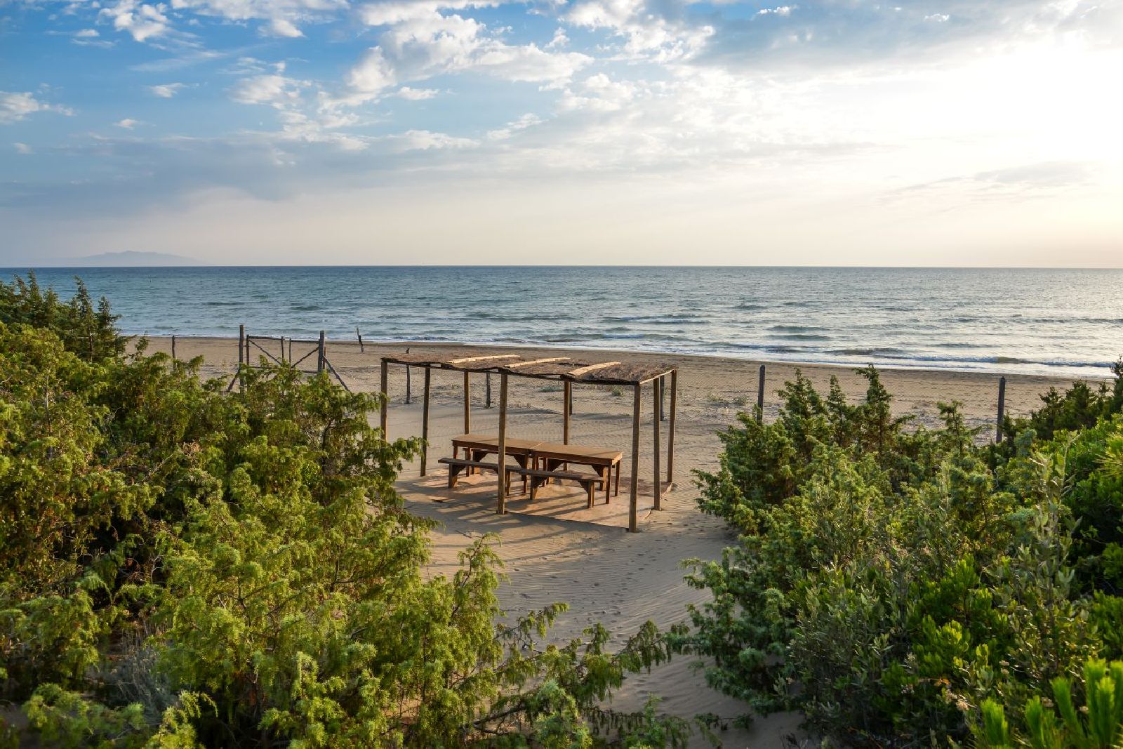 Pristine beach close to villa La Civetta in Tuscany