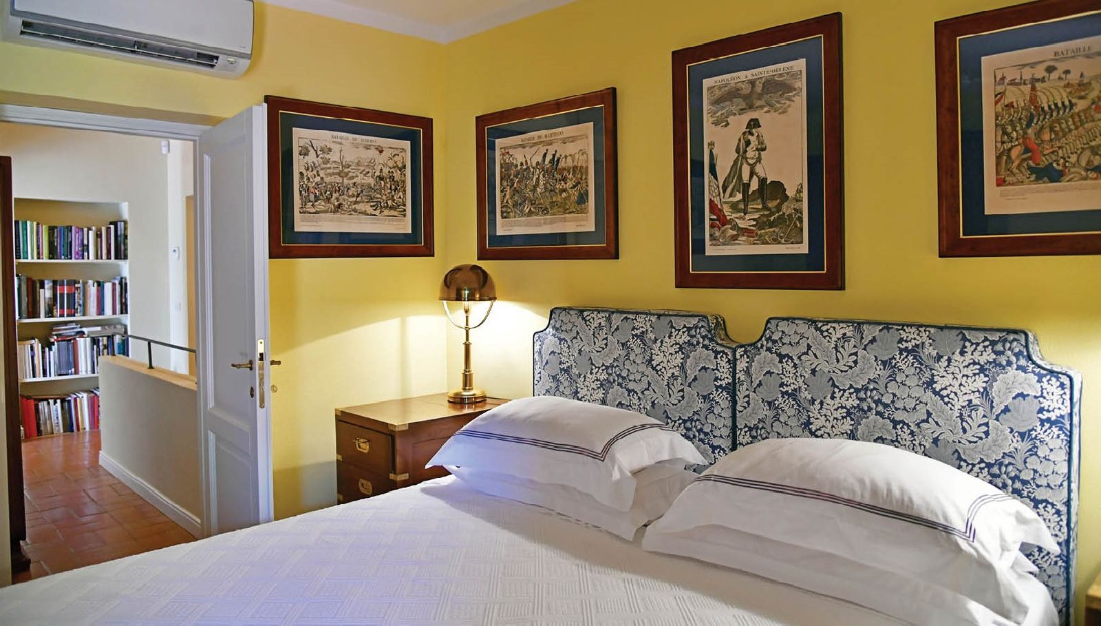 Guest room at villa La Civetta in Tuscany