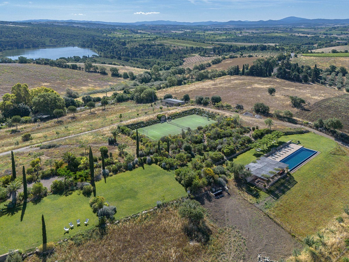 Aerial shot 2 at La Collina Farmhouse