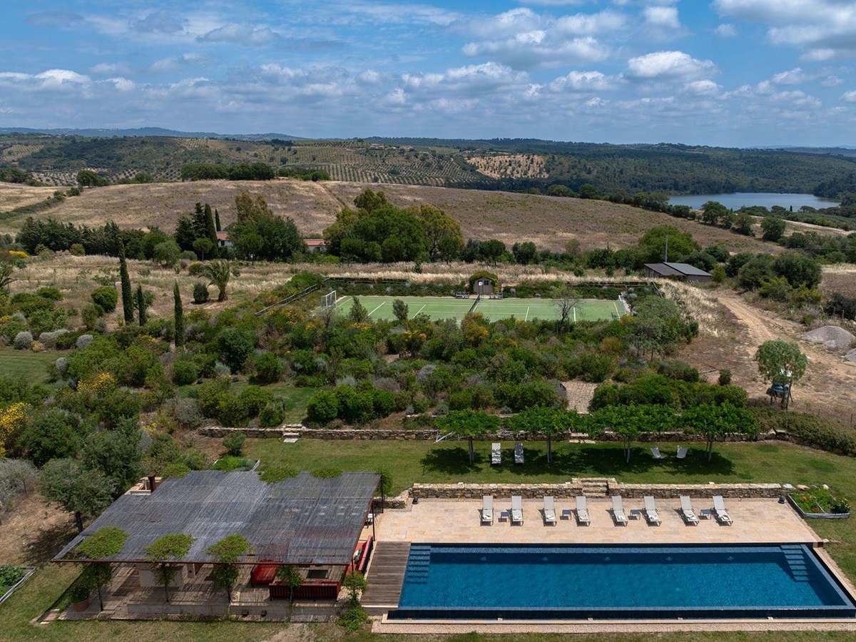 Aerial shot 3 at La Collina Farmhouse