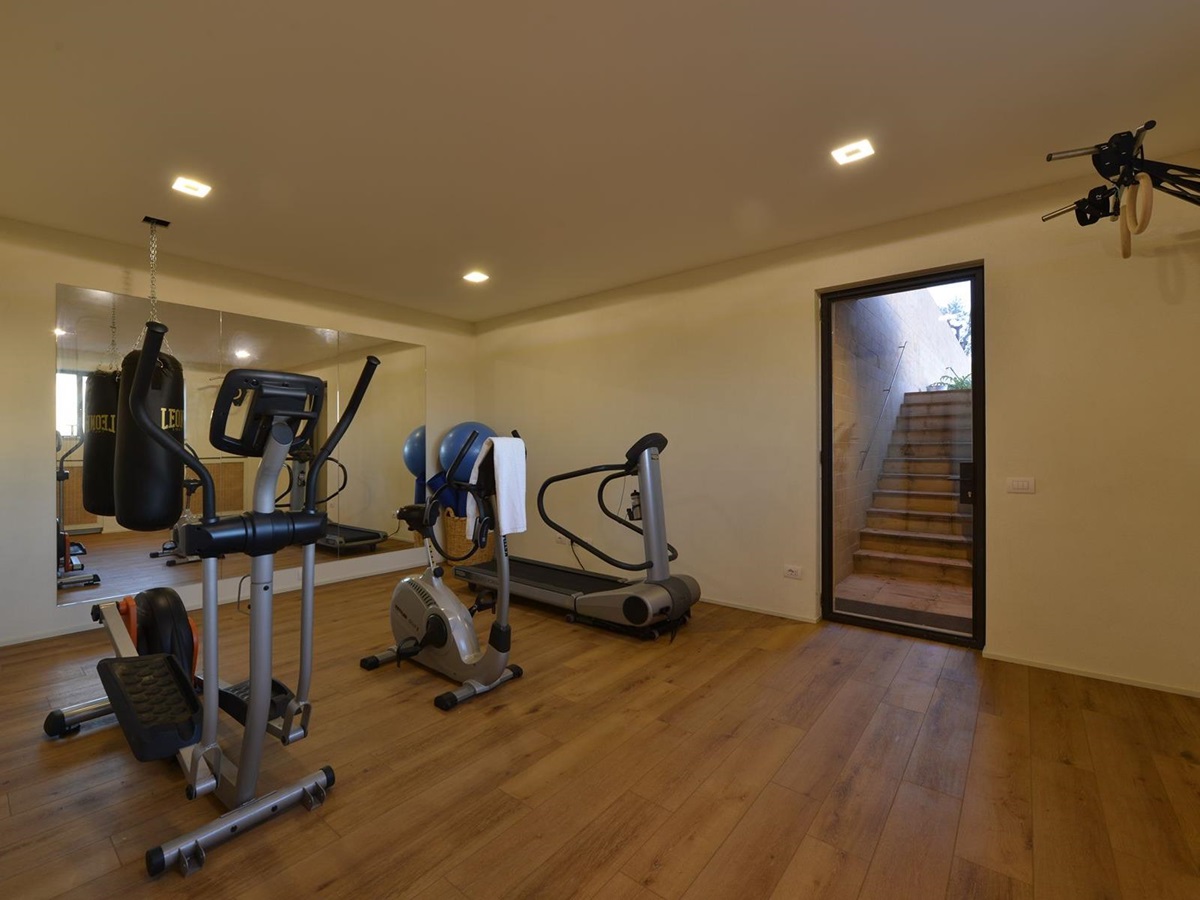 Gym at La Collina Farmhouse