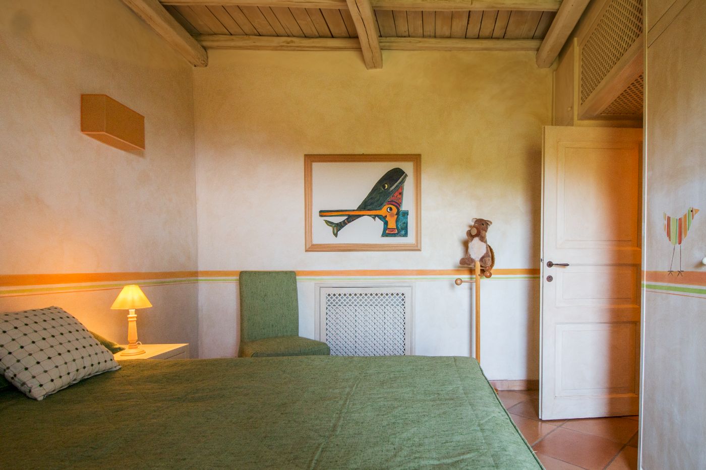 A bedroom at La Feniglia.