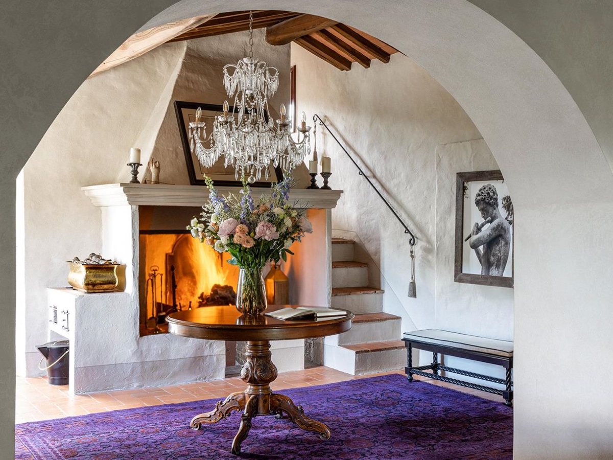 Entrance hall at La Tenuta in Tuscany