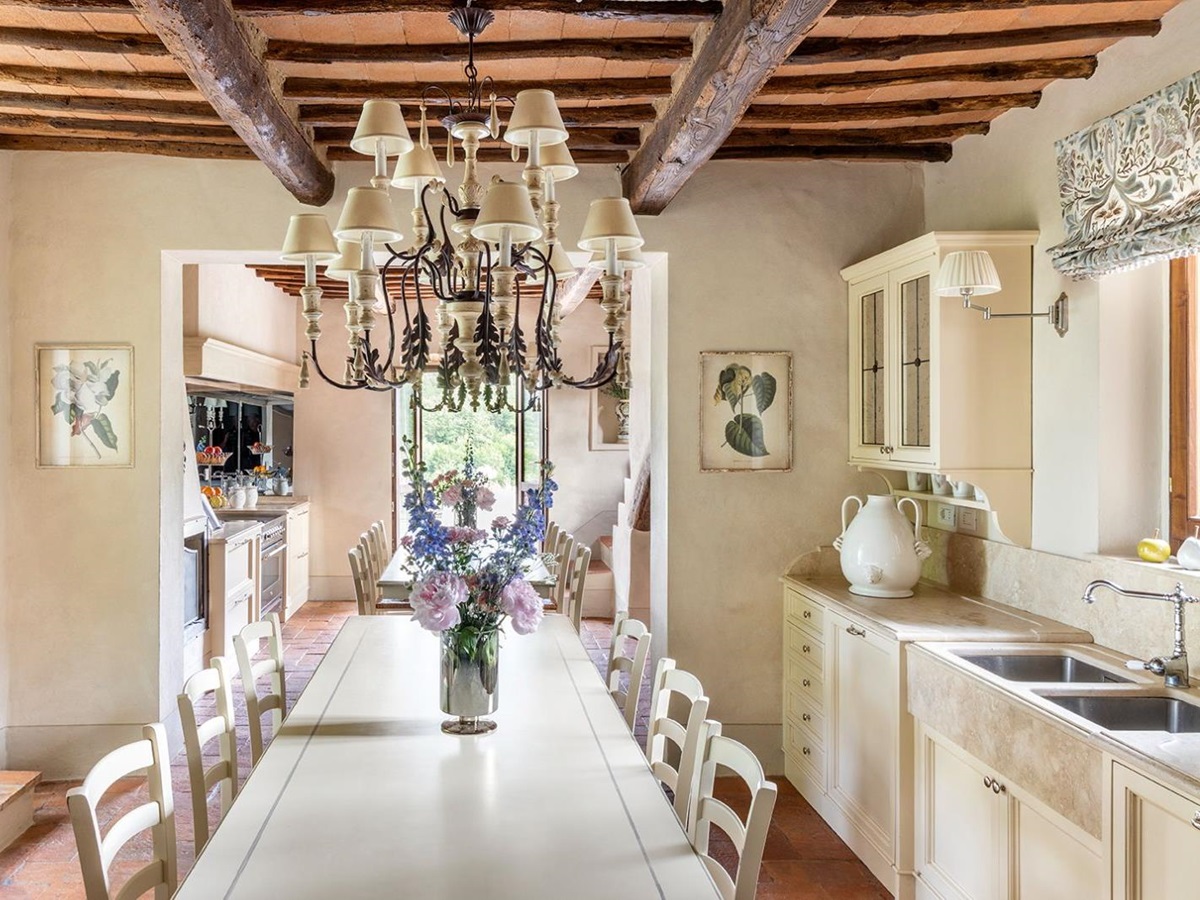Kitchen Dining at La Tenuta in Tuscany