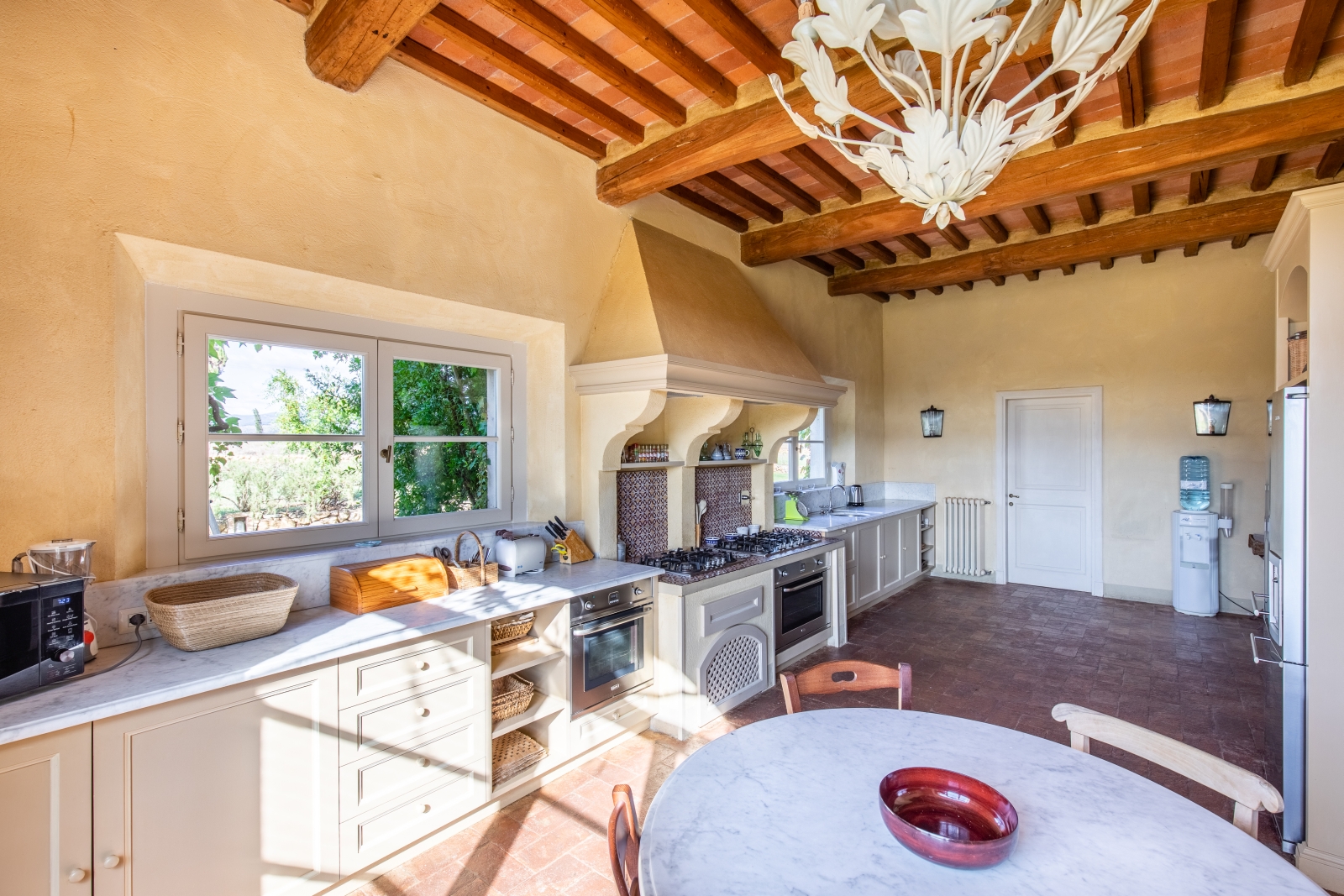 Kitchen at La Vigna villa in Tuscany Italy