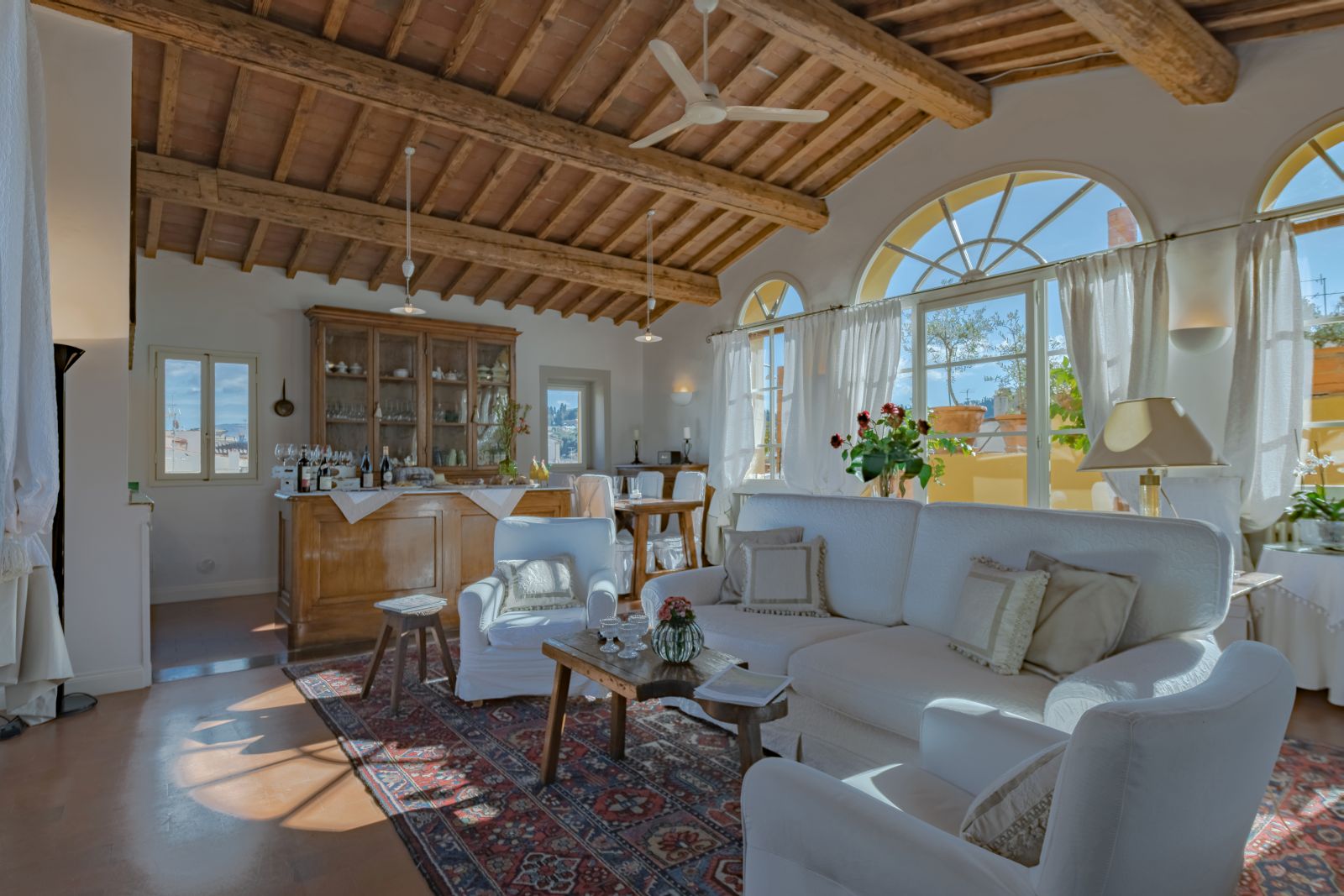 the living room of the apartment