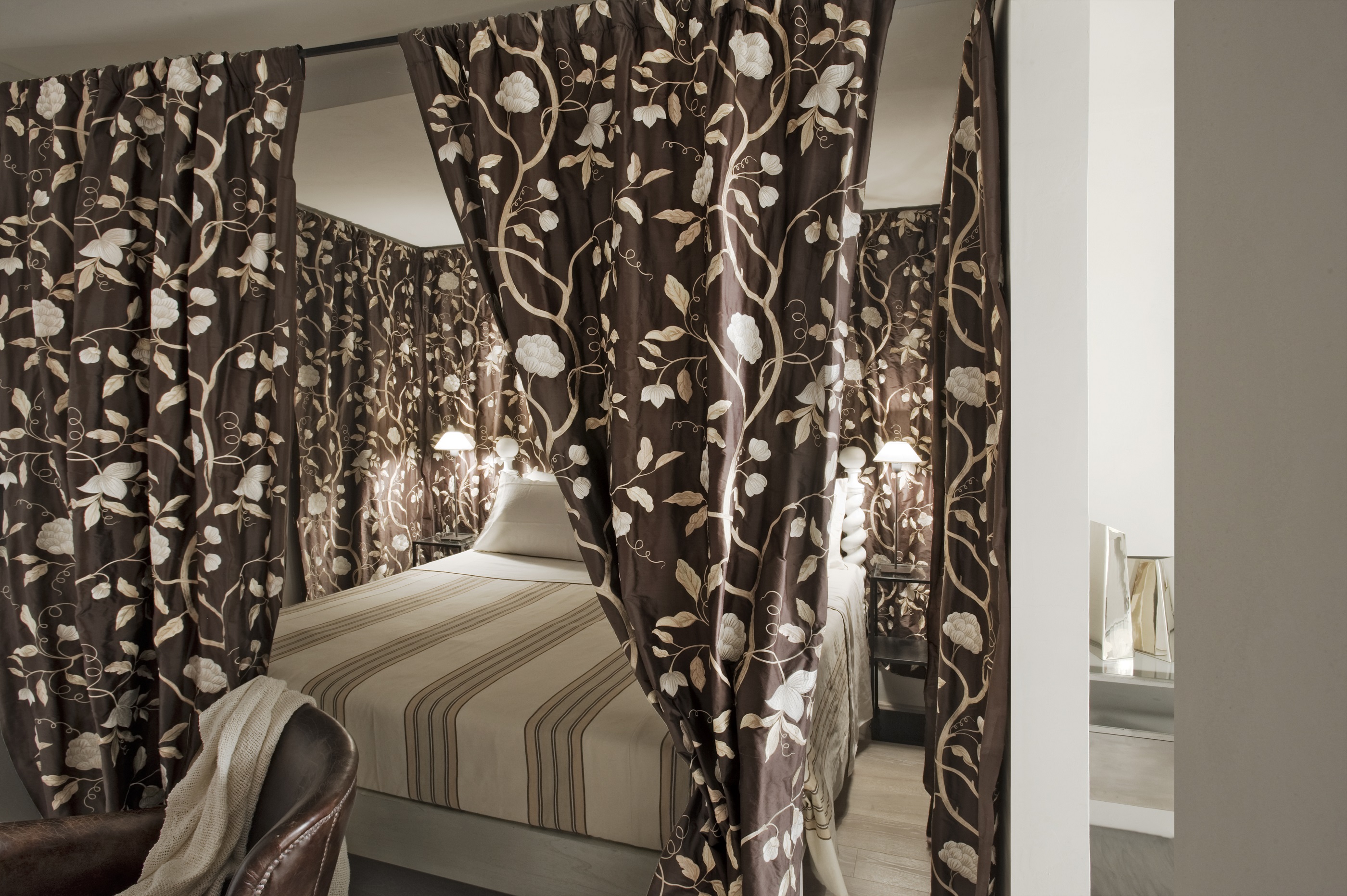 Double bedroom of Palazzo Fiorentina, Tuscany