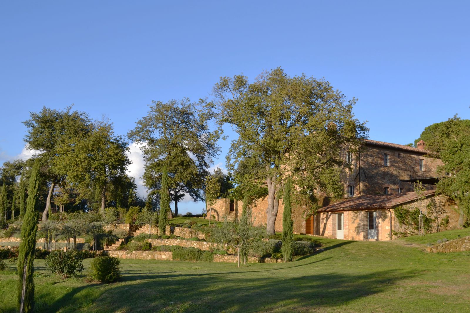 The gardens surrounding Podere Caterina