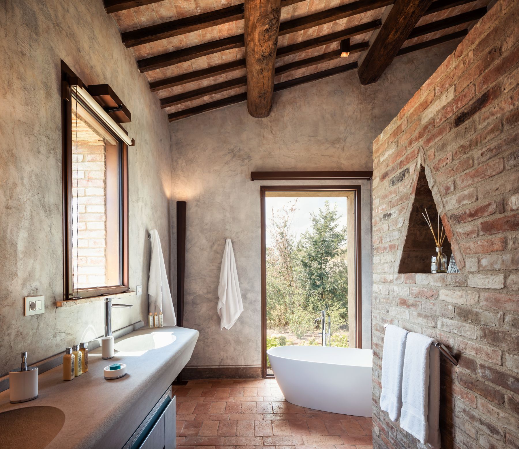 Bathroom at Podere Martino in Tuscany