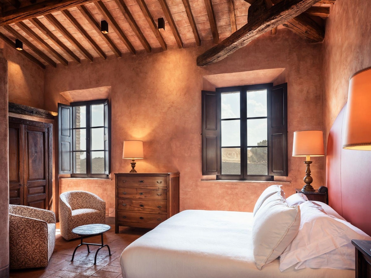 Double bedroom at Podere Martino in Tuscany