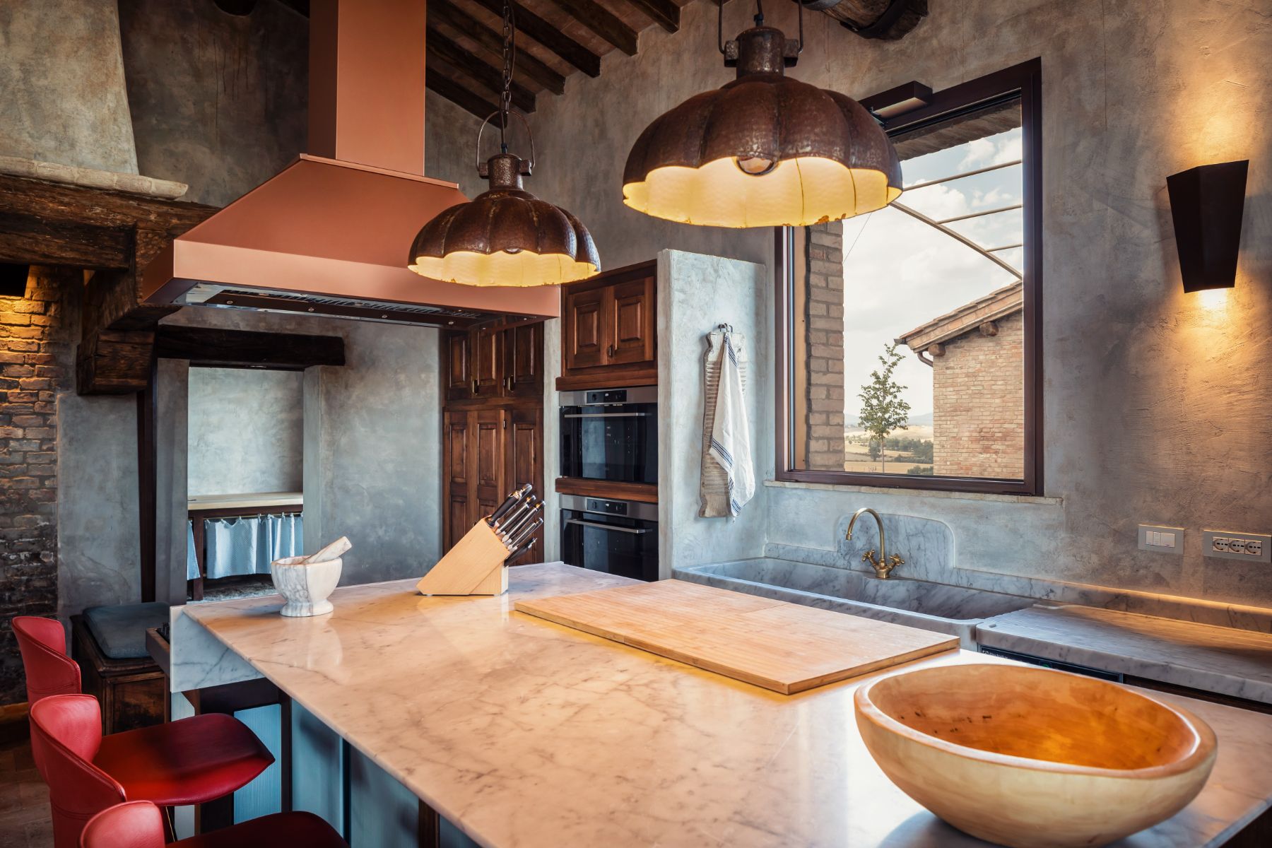 Kitchen at Podere Martino in Tuscany
