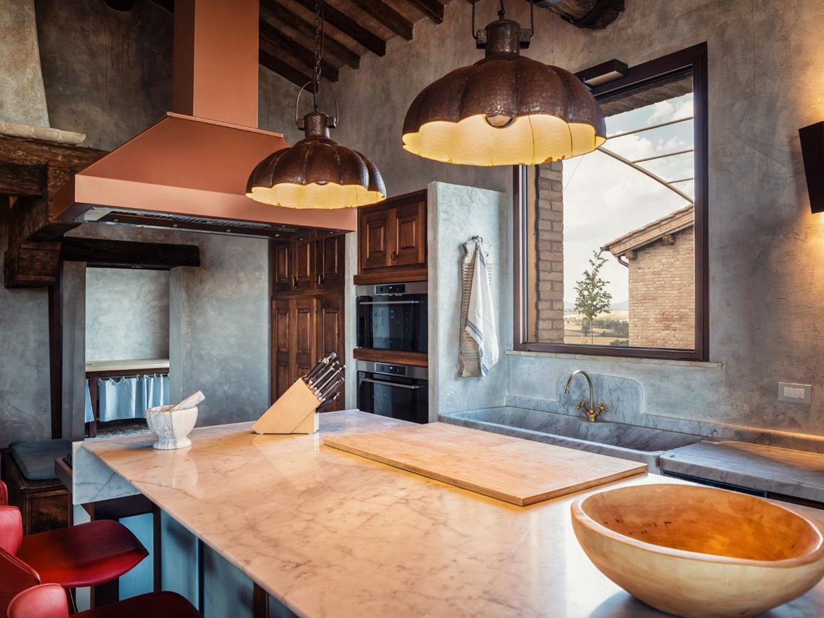 Kitchen at Podere Martino in Tuscany