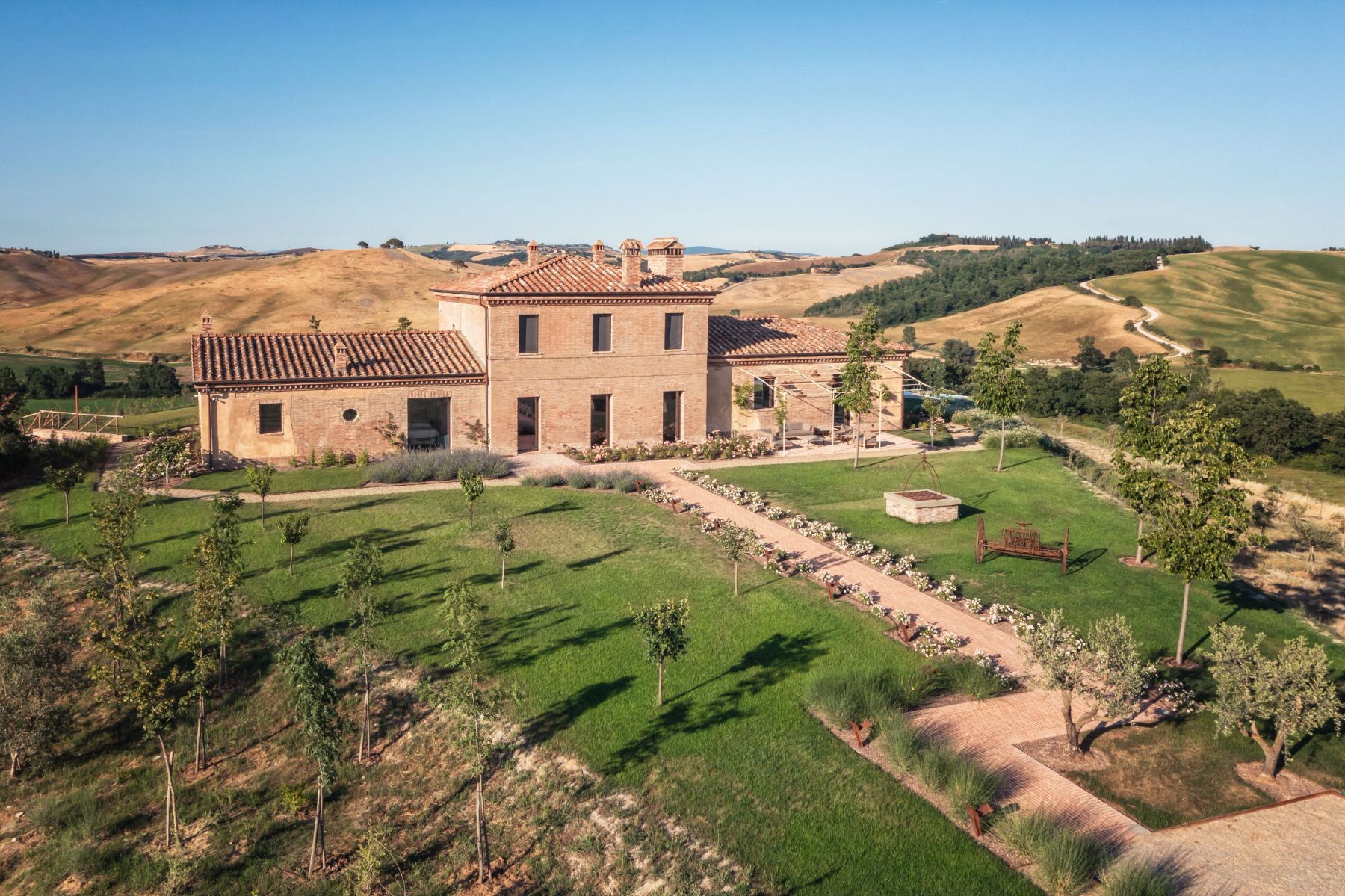 Overhead View of Podere Martino in Tuscany
