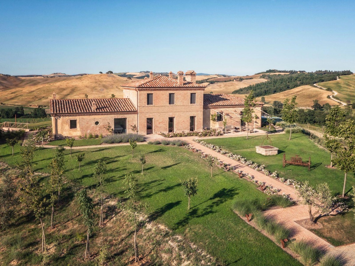 Overhead View of Podere Martino in Tuscany