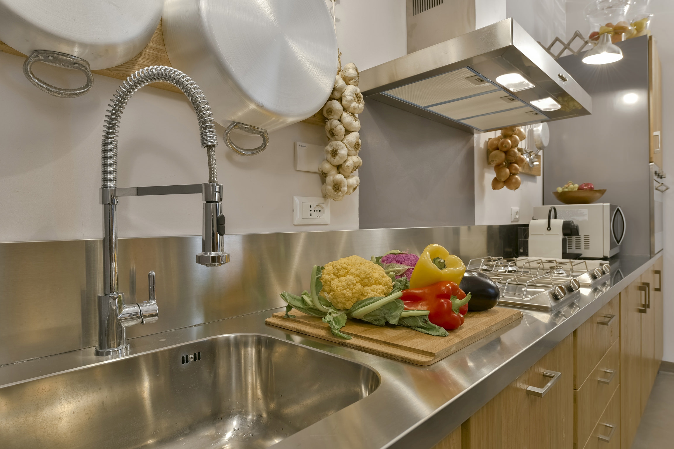 CLose-up of the kitchen in Residenza dei Pitti, Tuscany