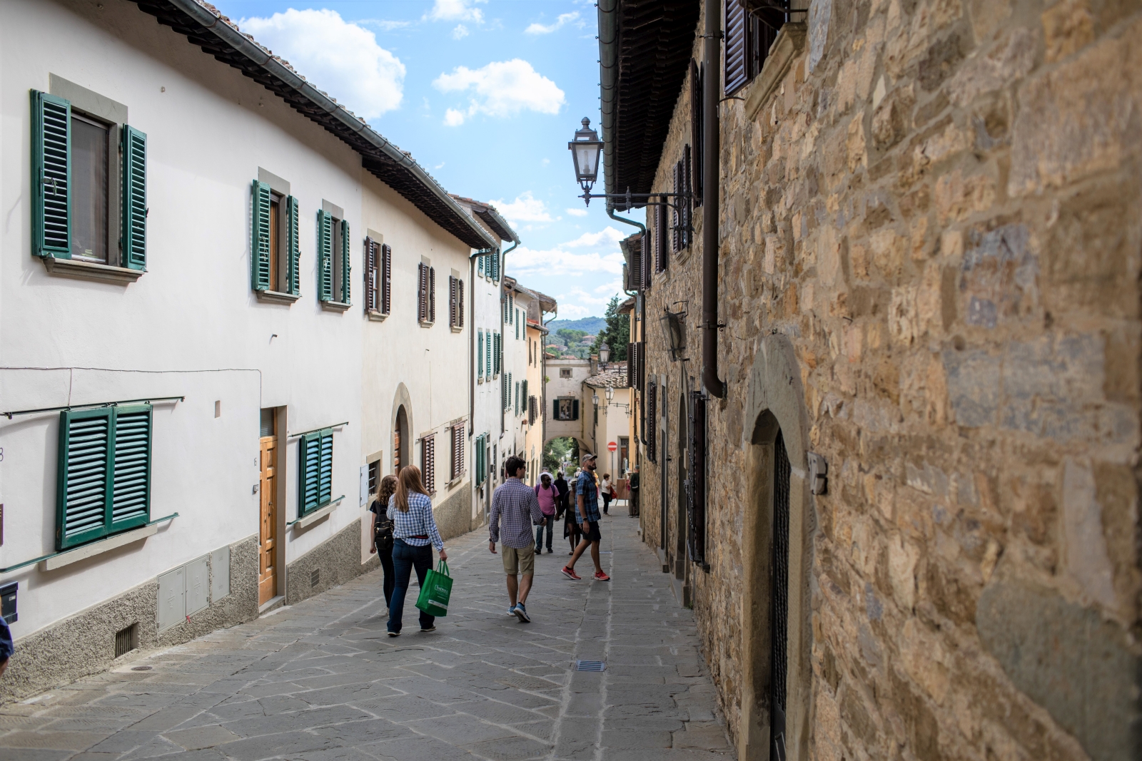 Historic street in a town near to Tenuta Cantata in Tuscany, Italy