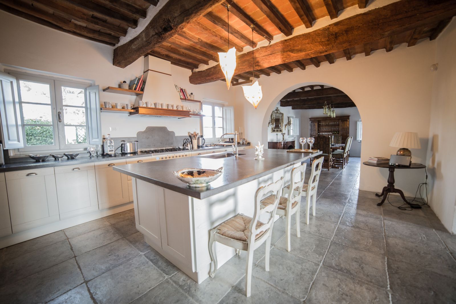 The kitchen of the farmhouse at Tenuta La Contessa