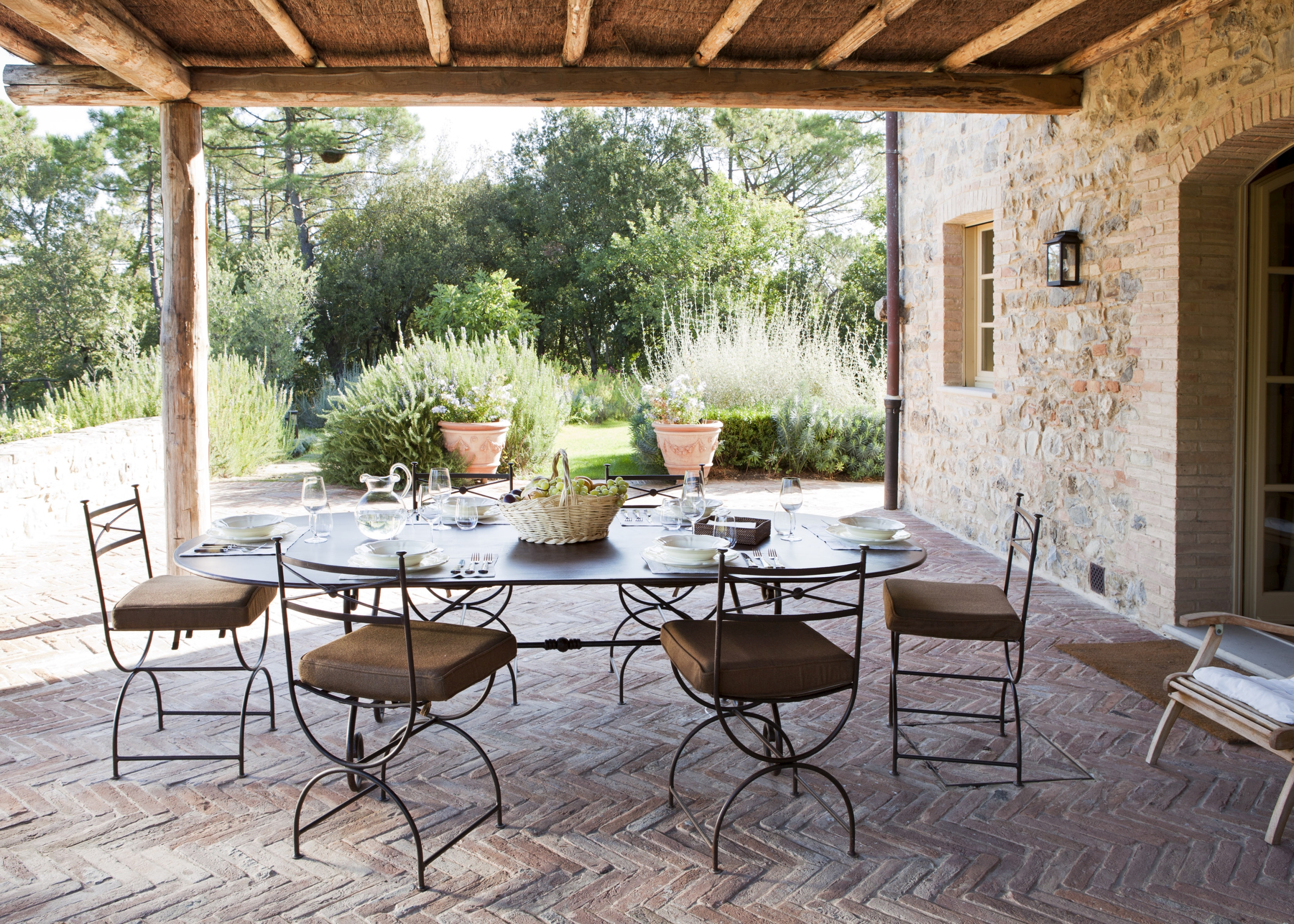 Outdoor patio of Villa Alba,  Tuscany