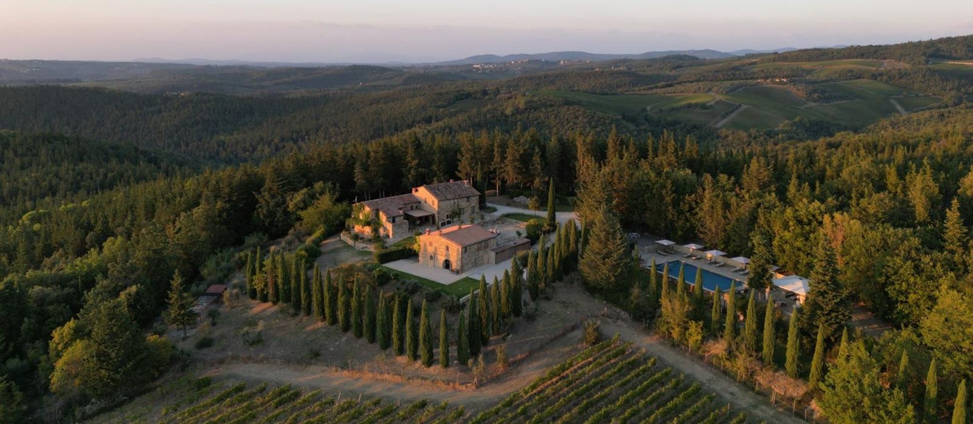 Aerial View of Villa Ardore in Provence