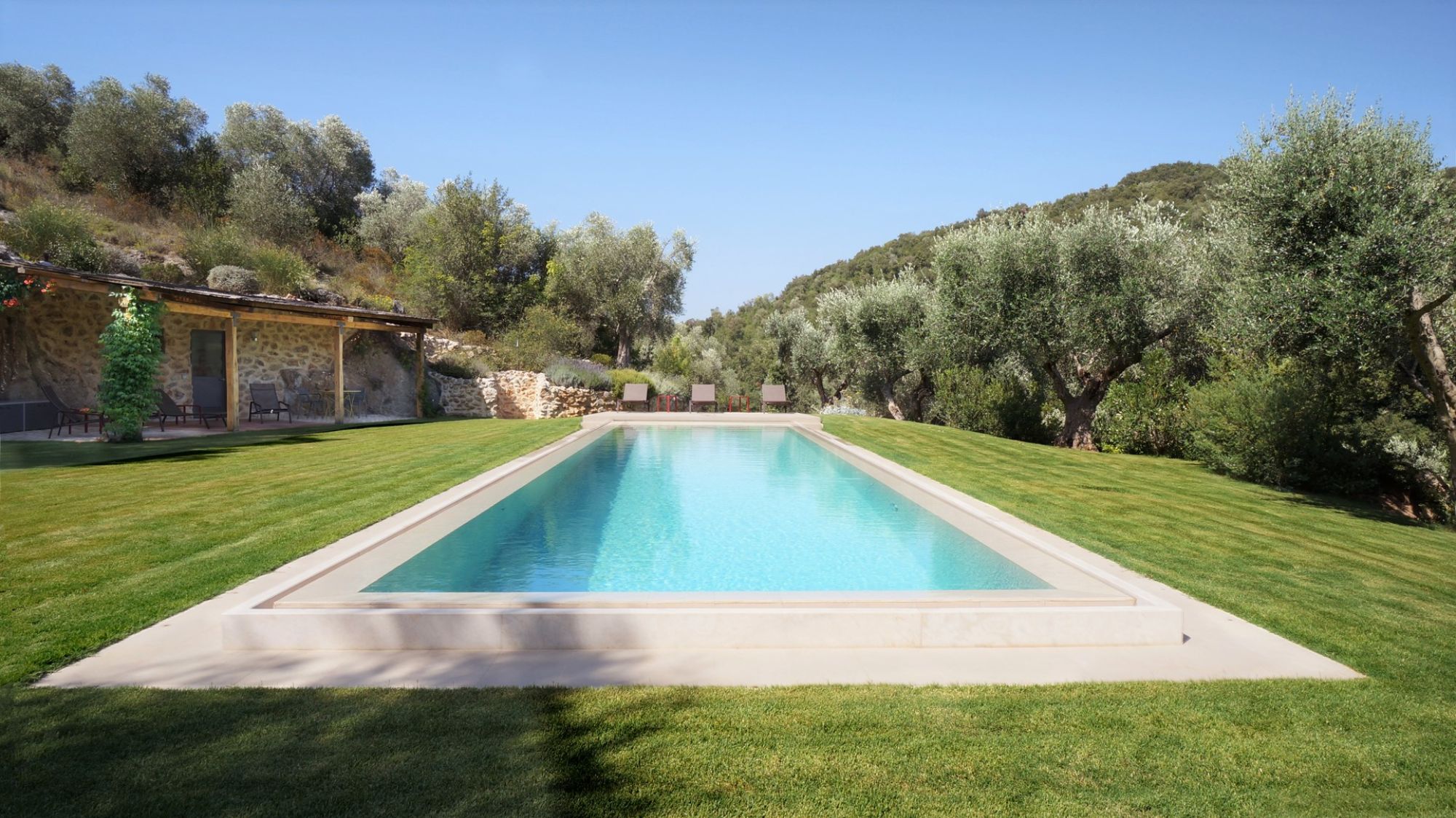 Pool and garden at Villa Argentario