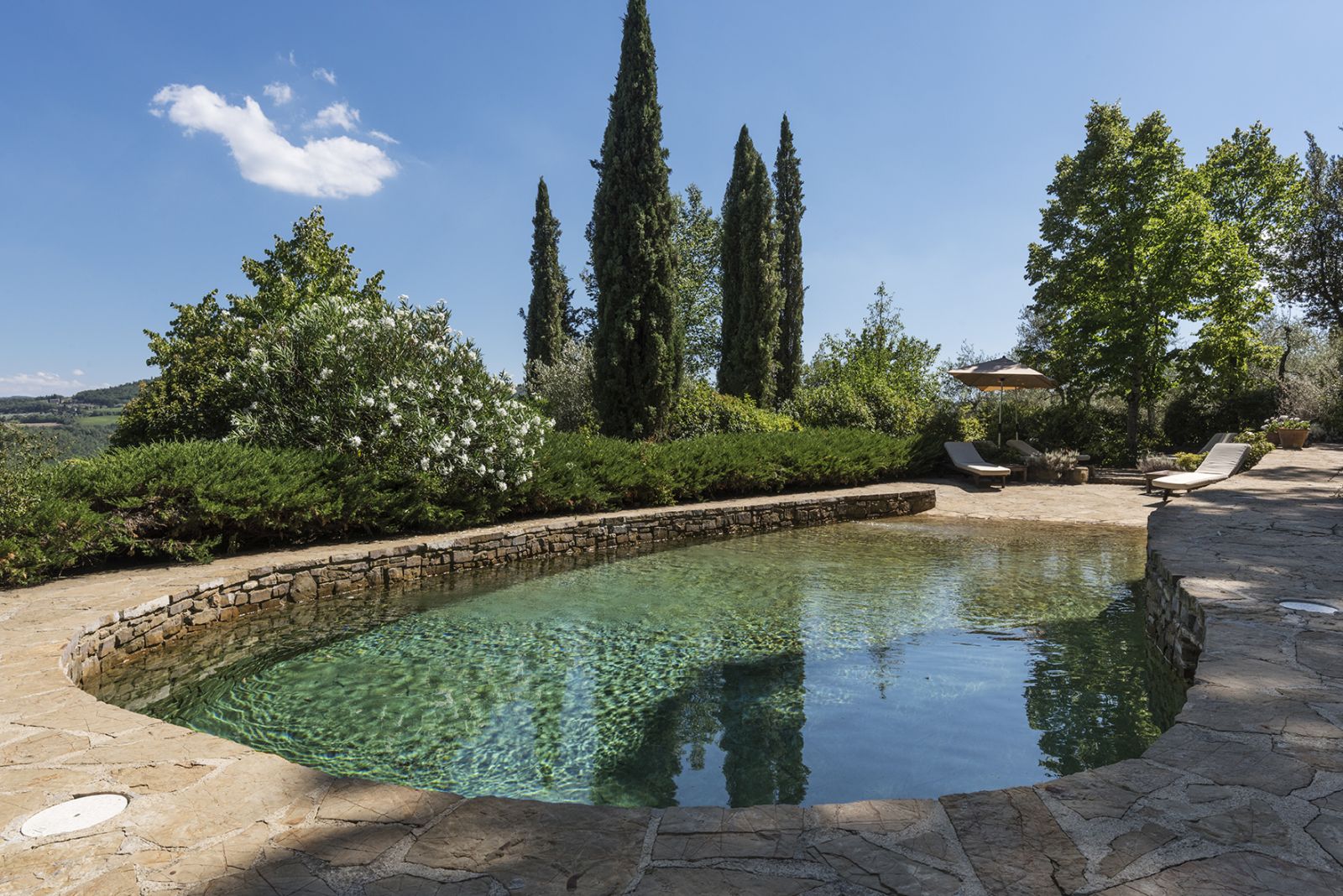 the pool at villa chiocchio