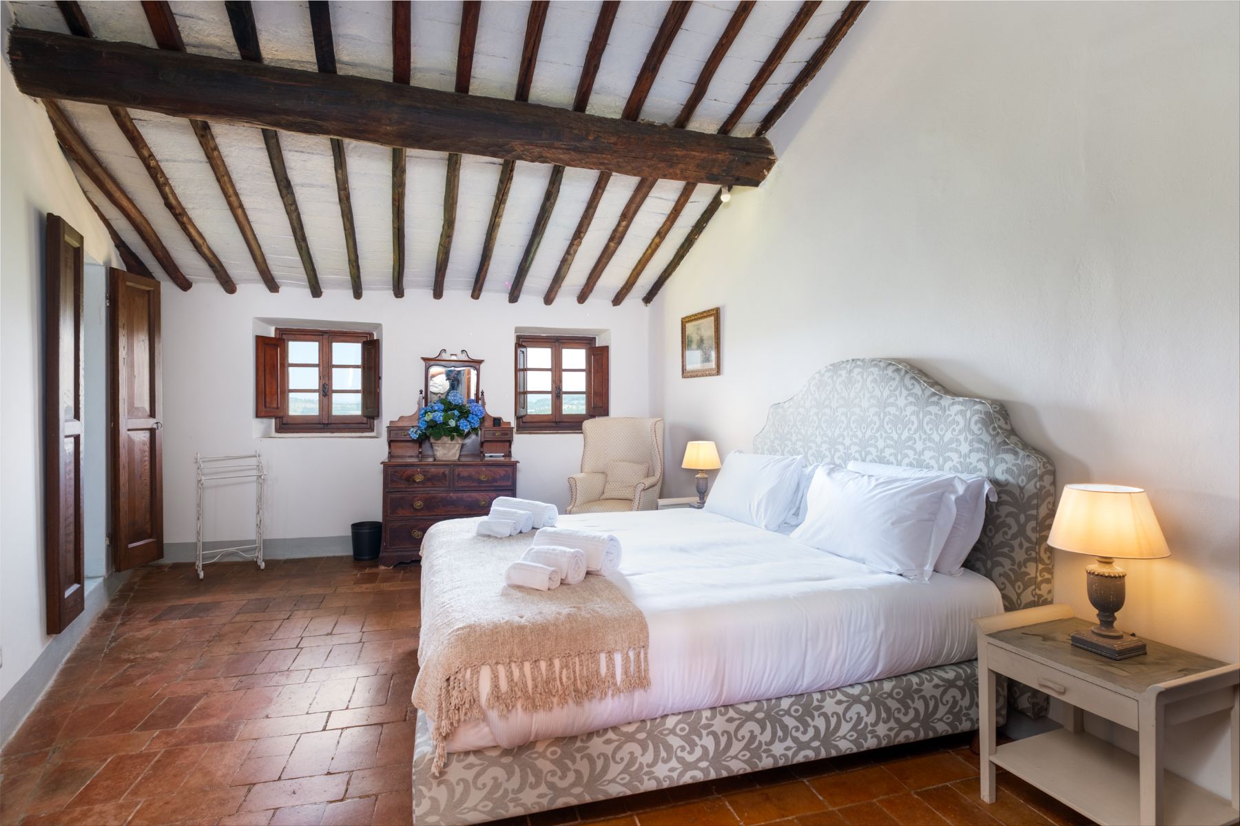 Bedroom at Villa Chiocchio in Tuscany