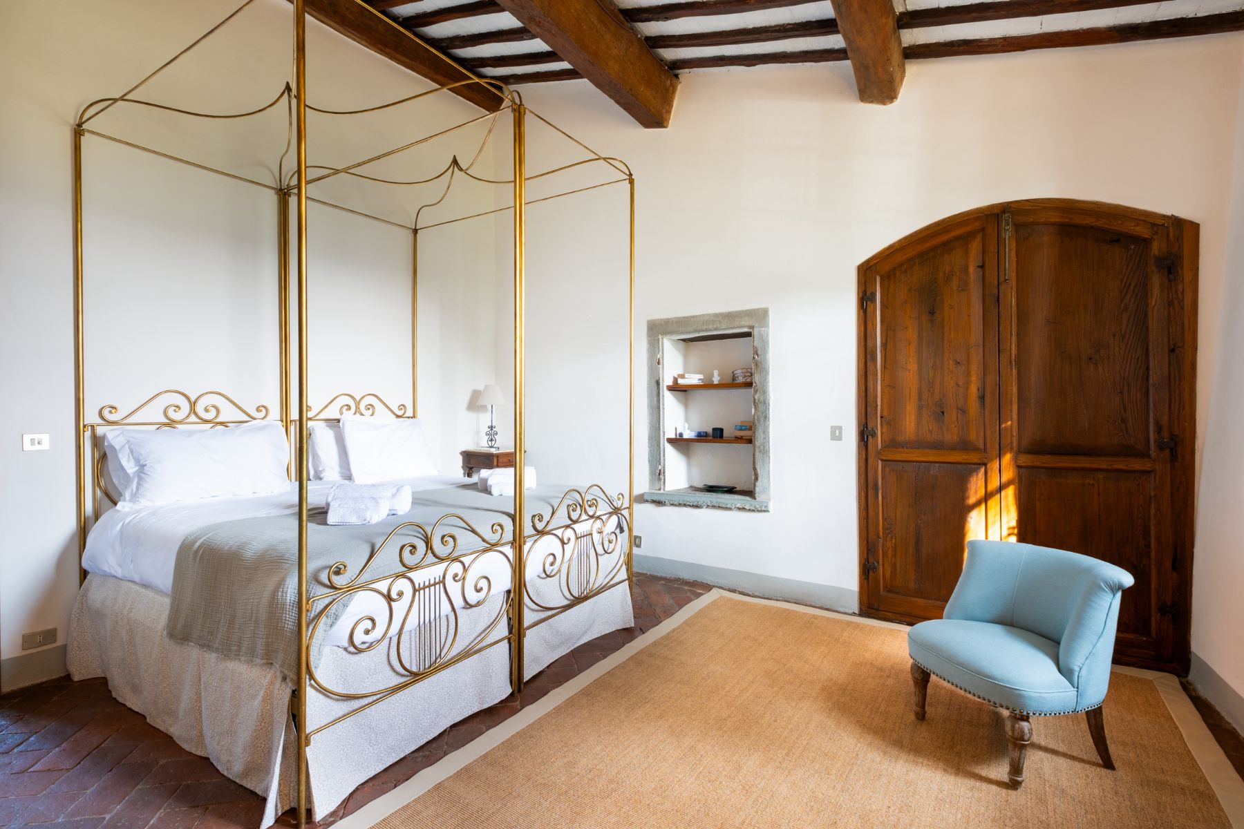Bedroom at Villa Chiocchio in Tuscany