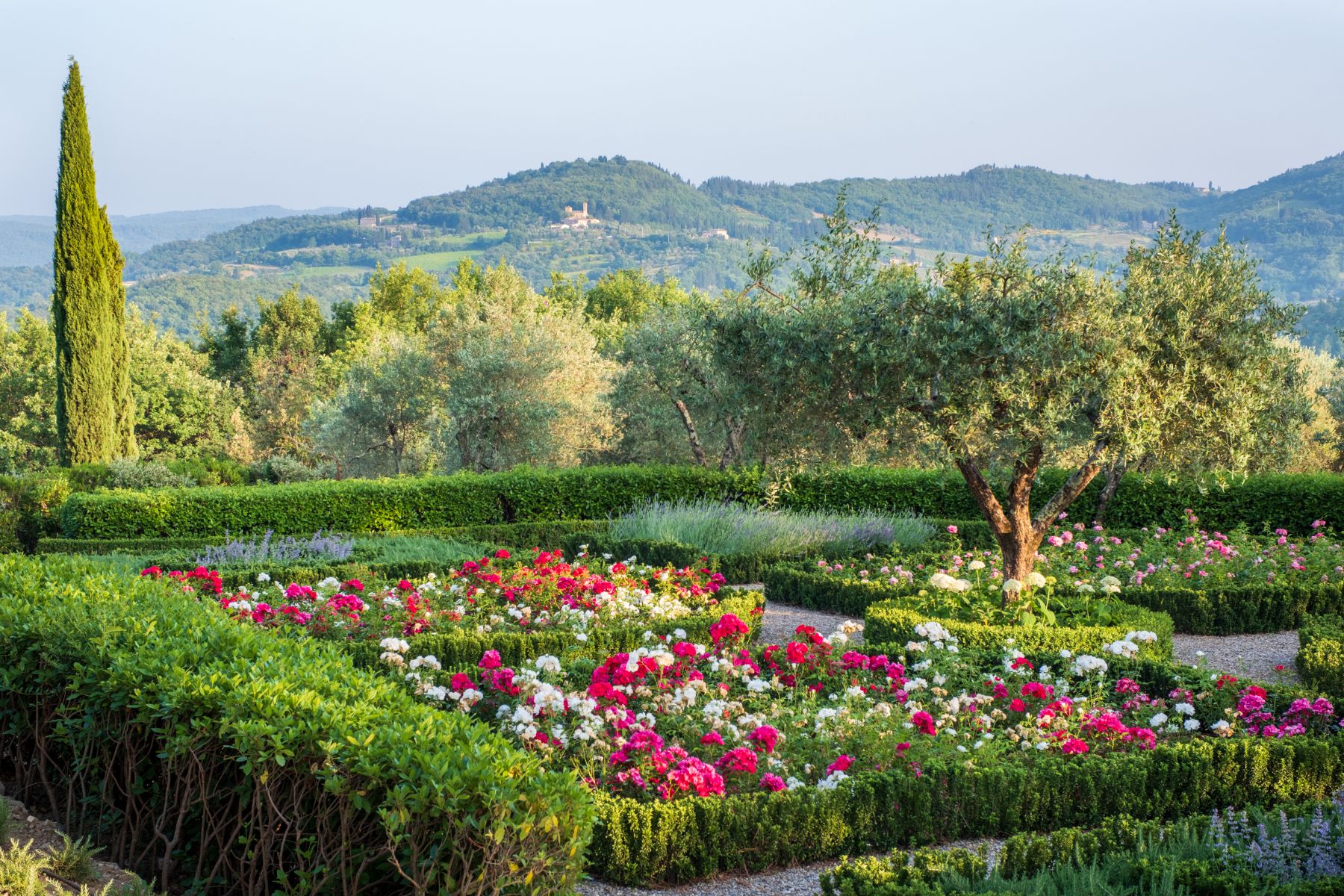 Garden at Villa Chiocchio in Tuscany