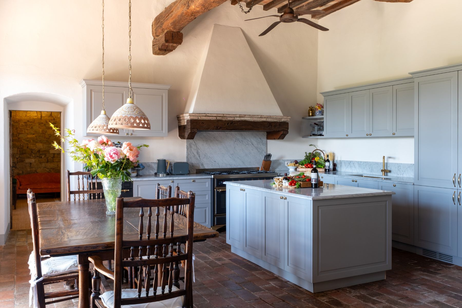 Kitchen at Villa Chiocchio in Tuscany