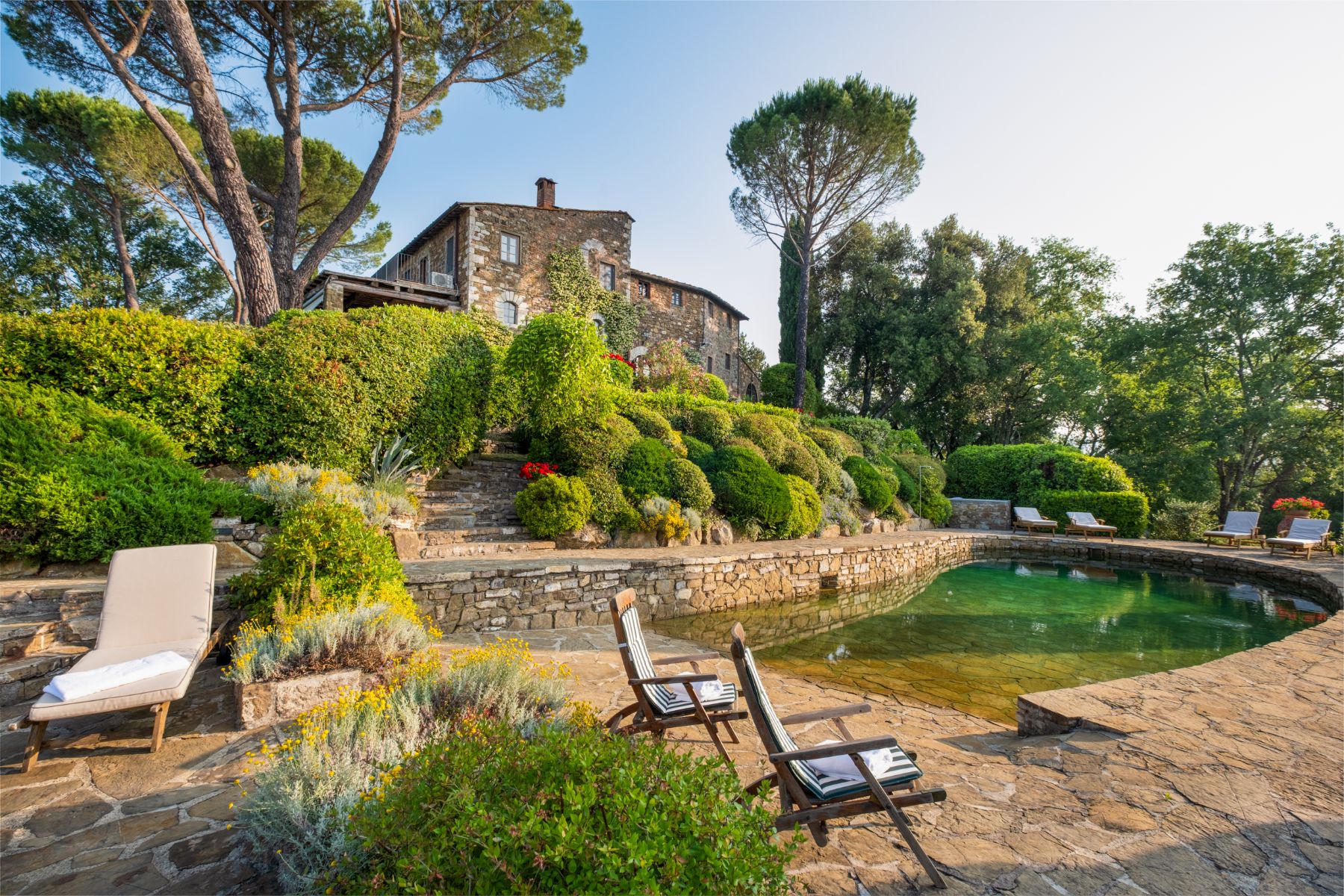 Pool at Villa Chiocchio in Tuscany