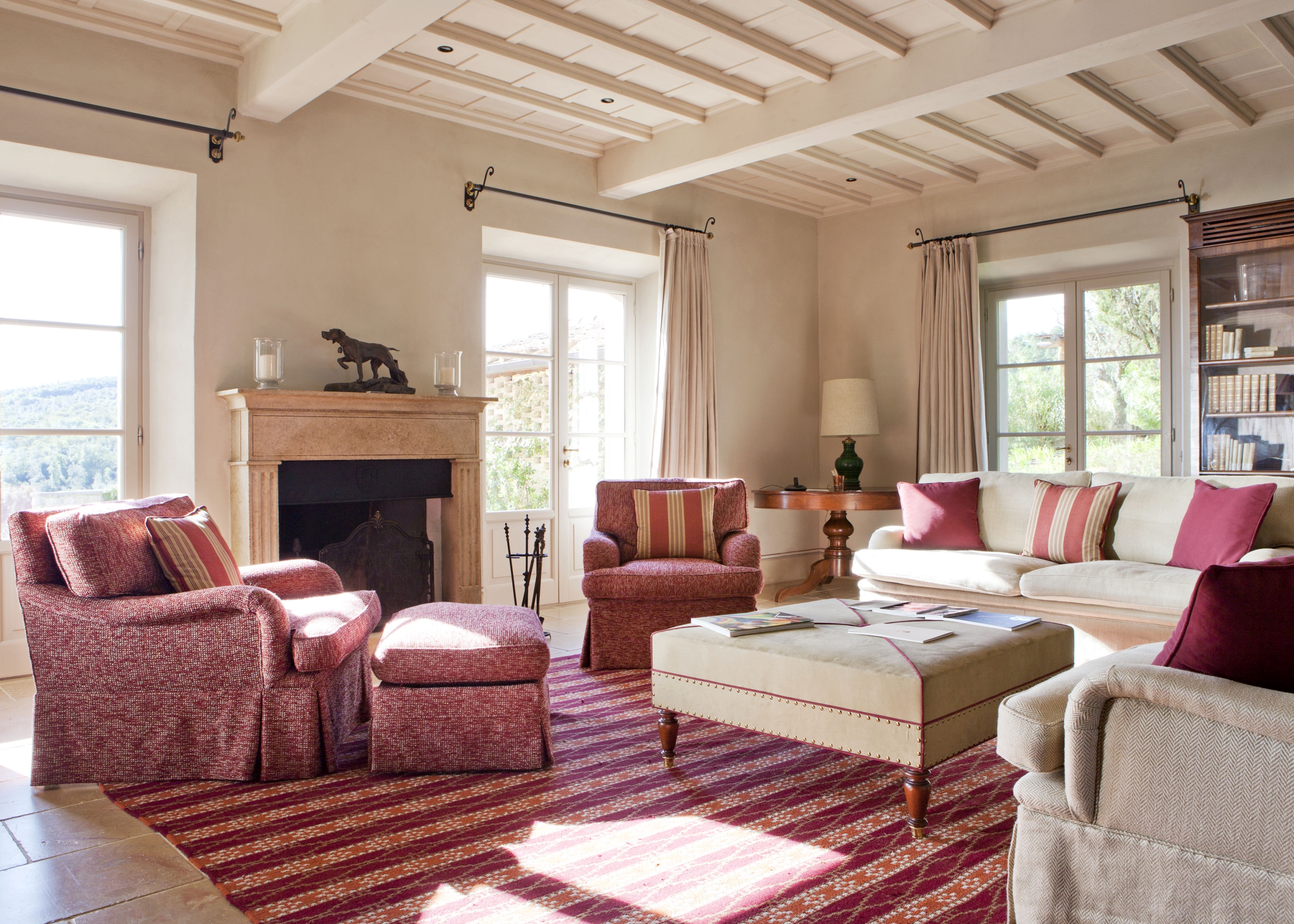Living room of Villa Chiusa, Tuscany