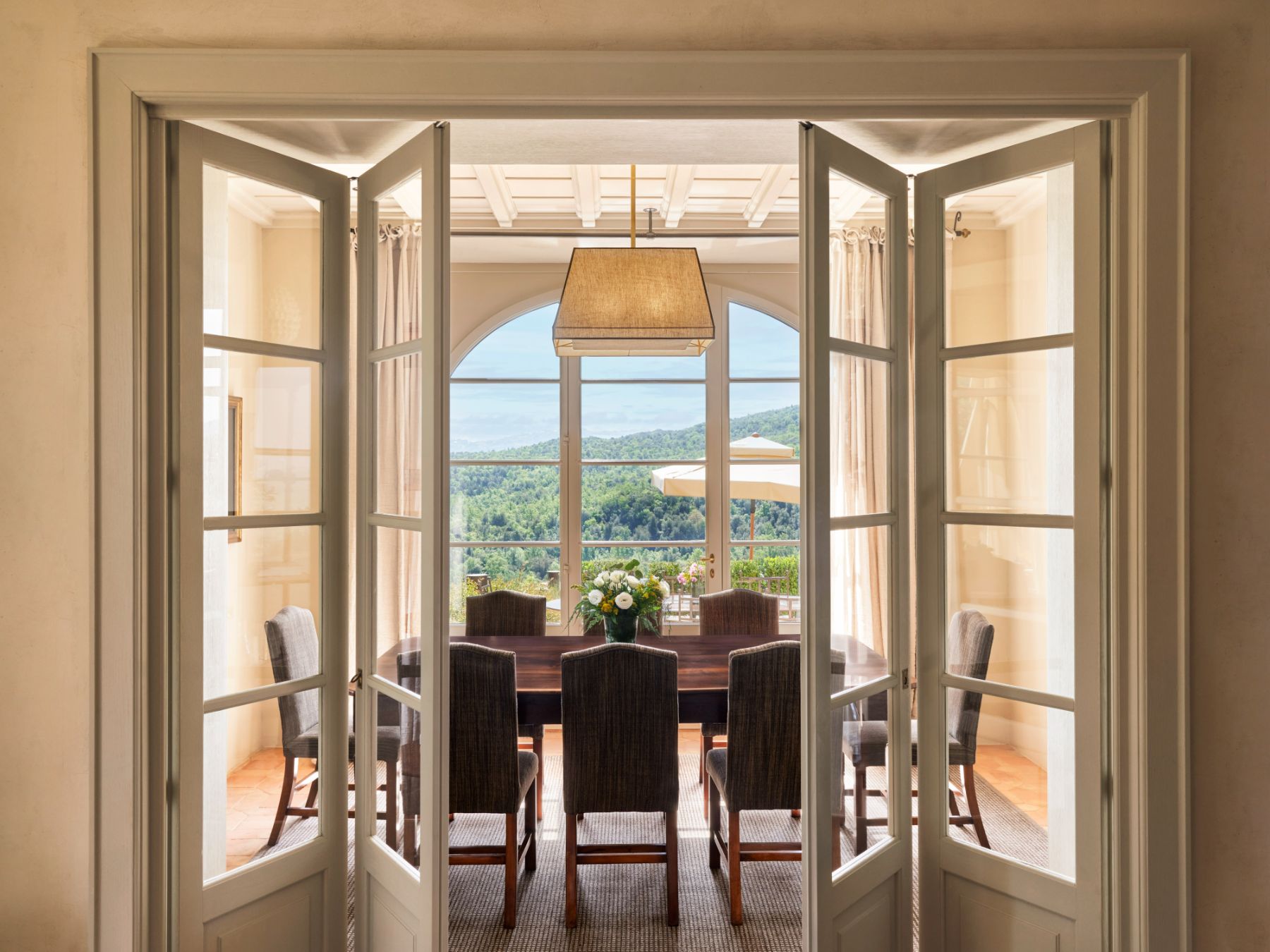 Dining Room at Villa Chiusa in Tuscany