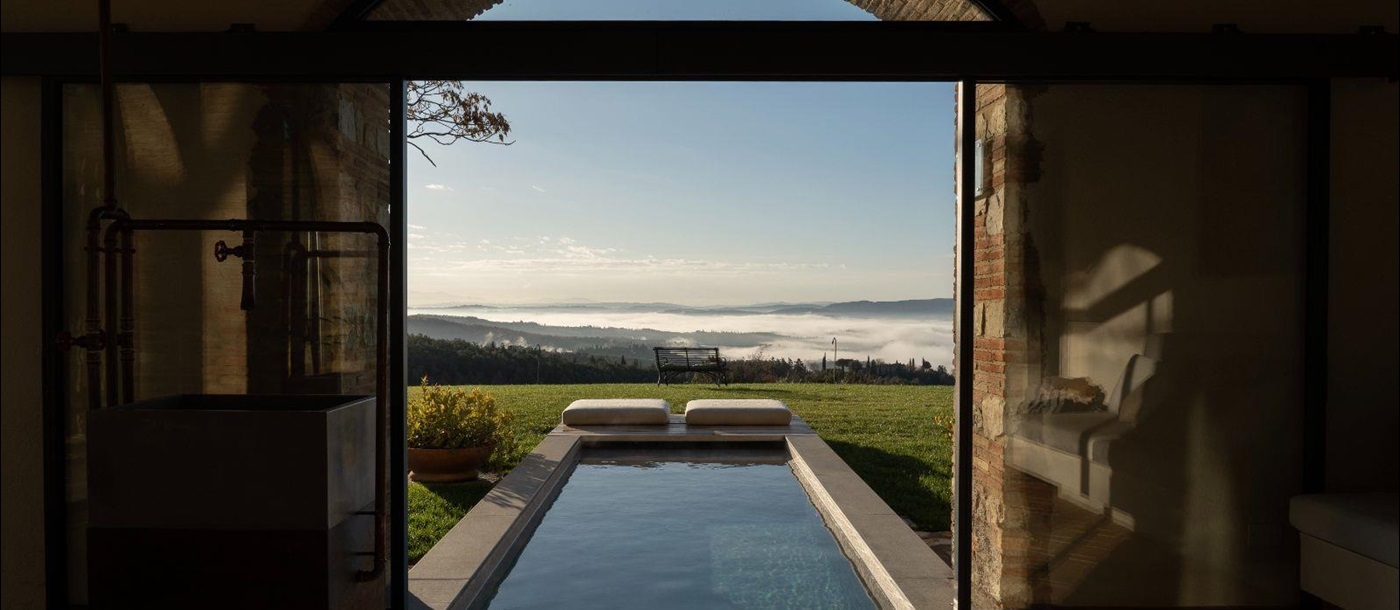 Pool View at Villa Cispiano in Tuscany