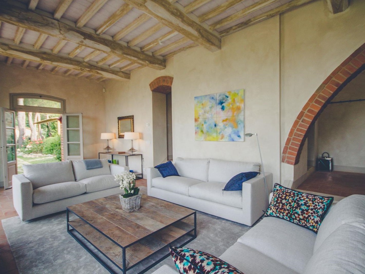 the living room at the villa